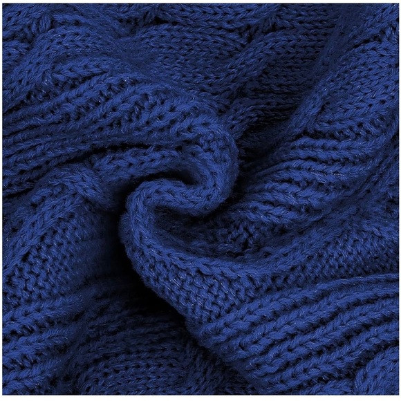 Kyeese Blue Cable Knit Dog Sweater - Picture 6 of 8